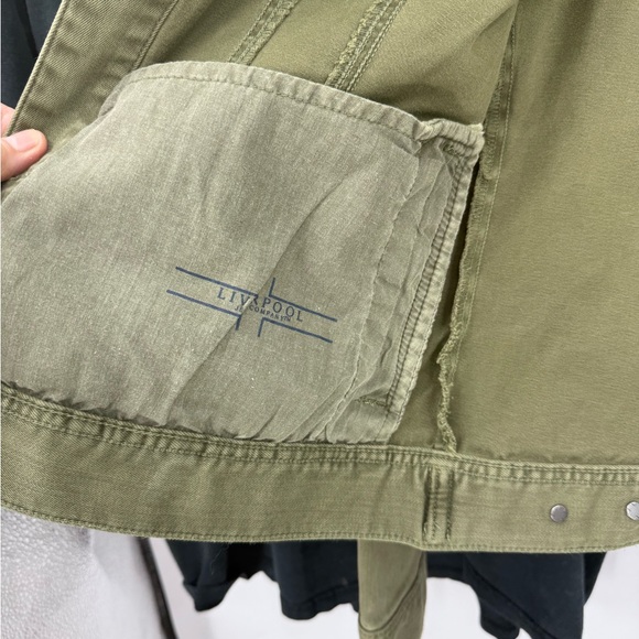 Liverpool Los Angeles Temma Denim Jacket in olive night green color XL - Picture 11 of 16
